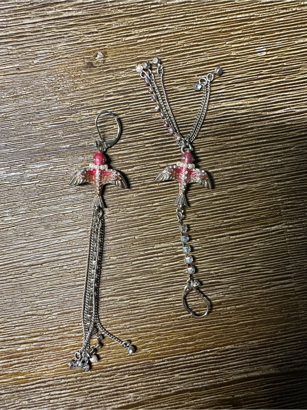 Besty Johnson Love Birds 🐦 Pink Accented Drop Earrings for Women
